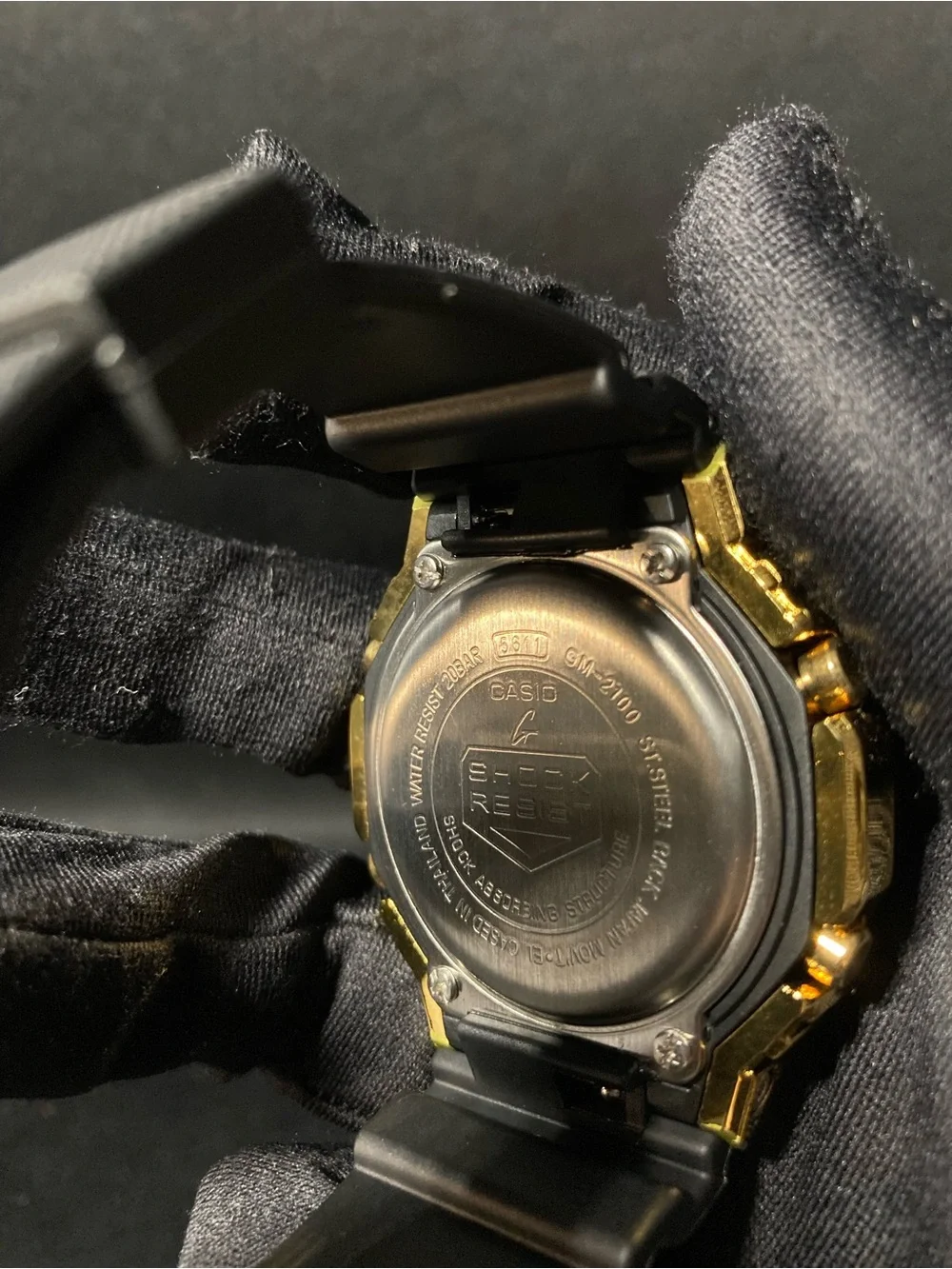 Gold and Black G Shock Gm2100